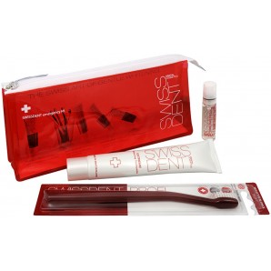 SWISSDENT Emergency Kit Red Toothbrush+Toothpaste+Mouth Spray (1 pc)