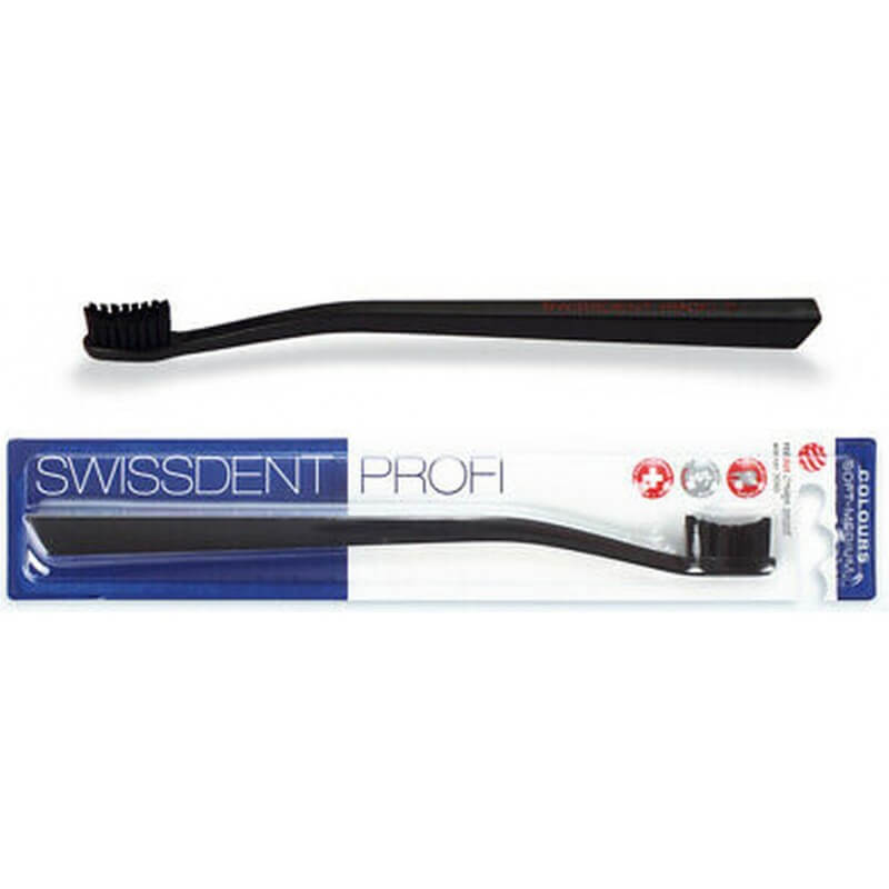 SWISSDENT PROFI Colours Toothbrush Soft-Medium Black (1 pc)