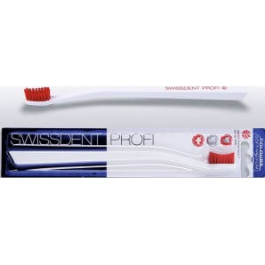 SWISSDENT PROFI Colours Toothbrush Soft-Medium White/Red (1 pc)