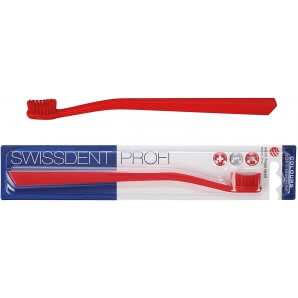 SWISSDENT PROFI Colours Spazzolino da denti Soft-Medium Red (1