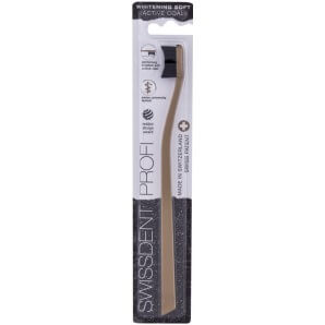 SWISSDENT PROFI Whitening Activated Carbon Toothbrush Soft Gold (1 pc)