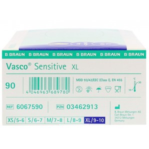 Vasco Sensitive Gants en latex XL (90 pcs)
