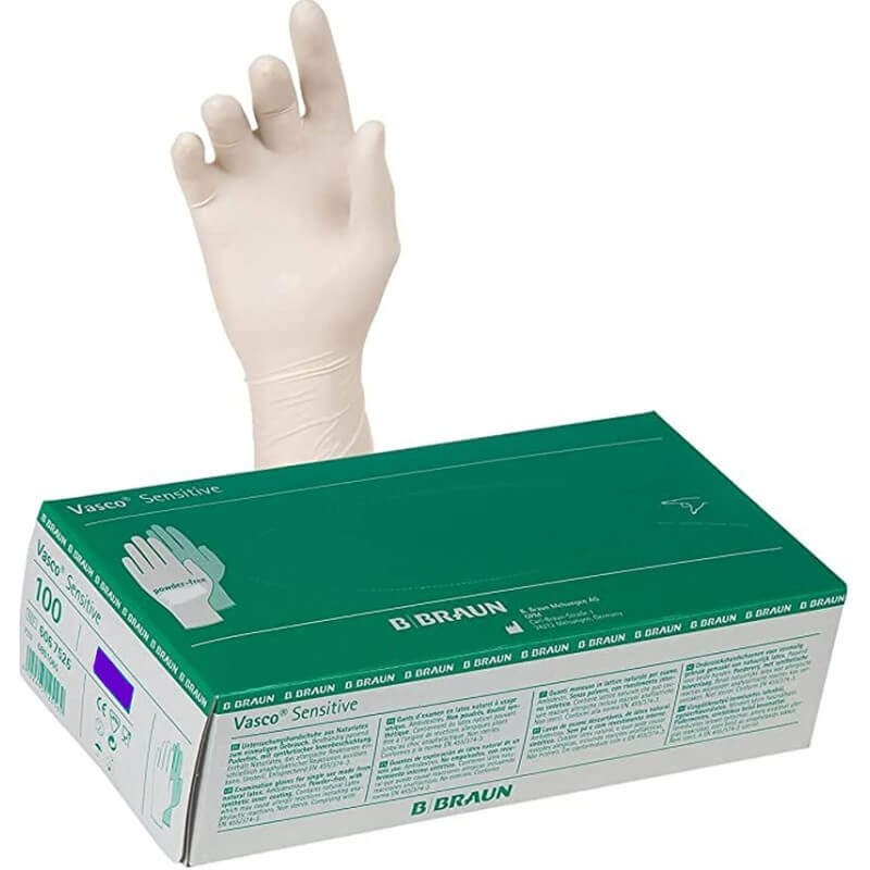 Vasco Sensitive Latex Gloves L (100 pz)