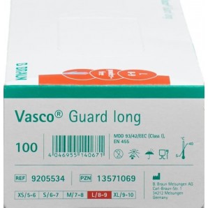 Vasco BIBRAUN Guard Long gants nitrile L (100 pcs)
