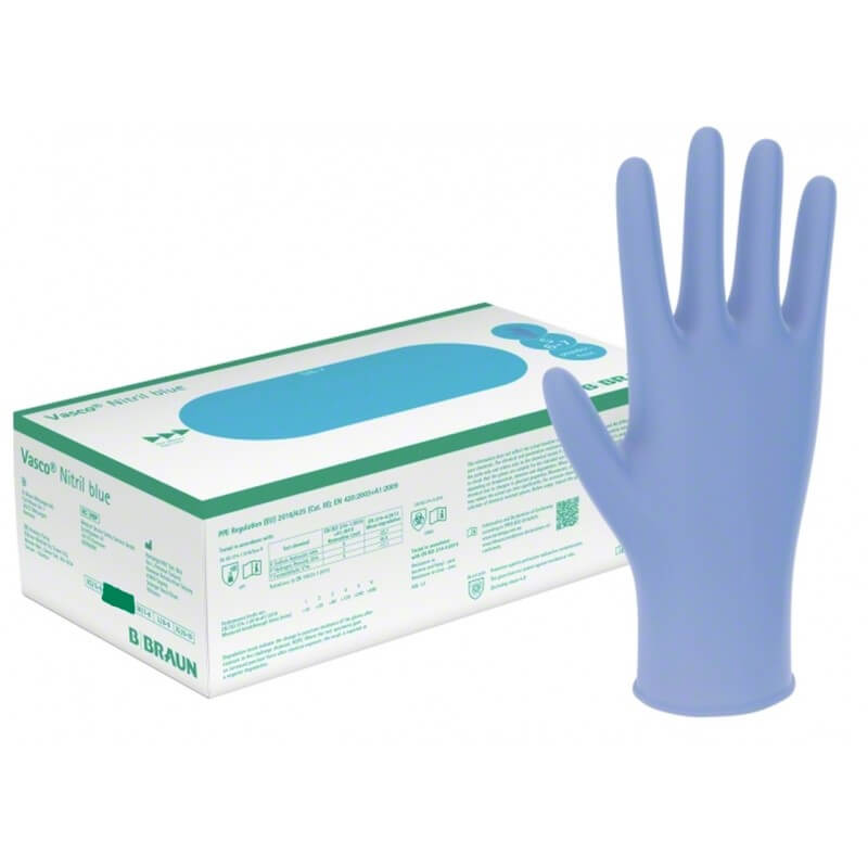 Vasco BIBRAUN Nitrile Gloves Blue M (150 pcs)