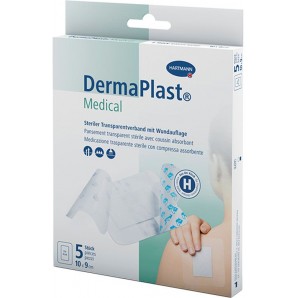 DermaPlast Medical Transparentverband 10x9cm 5 Stk (1 Stk)