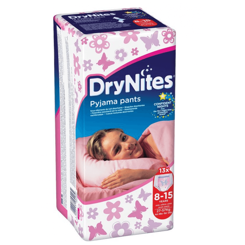 Acheter Huggies Drynites Night Diapers Girl 8-15 years (9pcs)