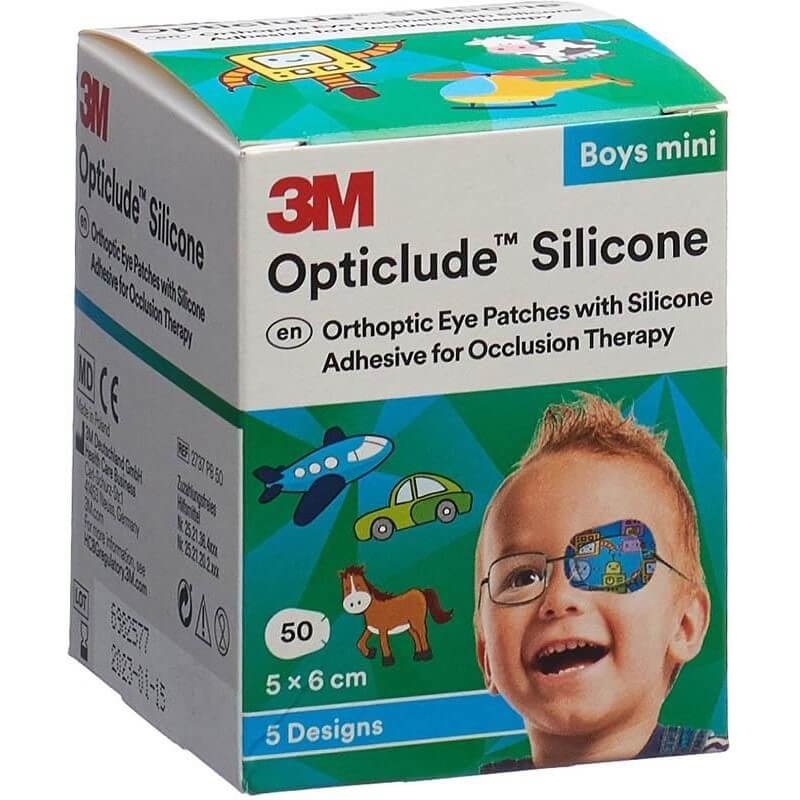 3M Opticlude Silikon Augenverband 5x6cm Mini Boys (50 Stk)