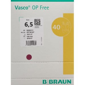 Vasco OP Free Handschuh Latexfrei Größe 6.5 (40 Paar)