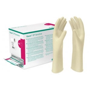 Vasco OP Sensitive Handschuh Latex Größe 8.5 (40 Paar)