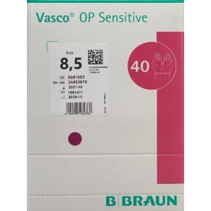Vasco OP Sensitive Handschuh Latex Größe 8.5 (40 Paar)