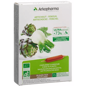 ARKOFLUIDE Artischocke-Fenchel Bio Trinkampullen (20 Stk)