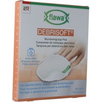 FLAWA DEBRISOFT Wundreinigungs-Pad 10x10cm Steril (1 Stk)