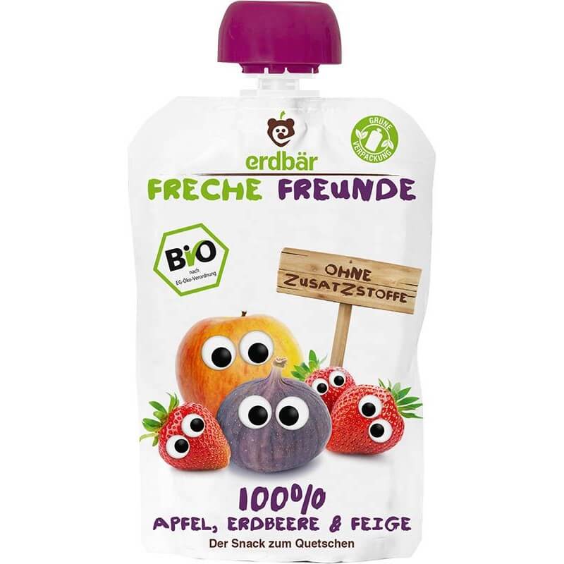 FRECHE FREUNDE Quetschmus Apfel Erdbeere & Feige (100g)
