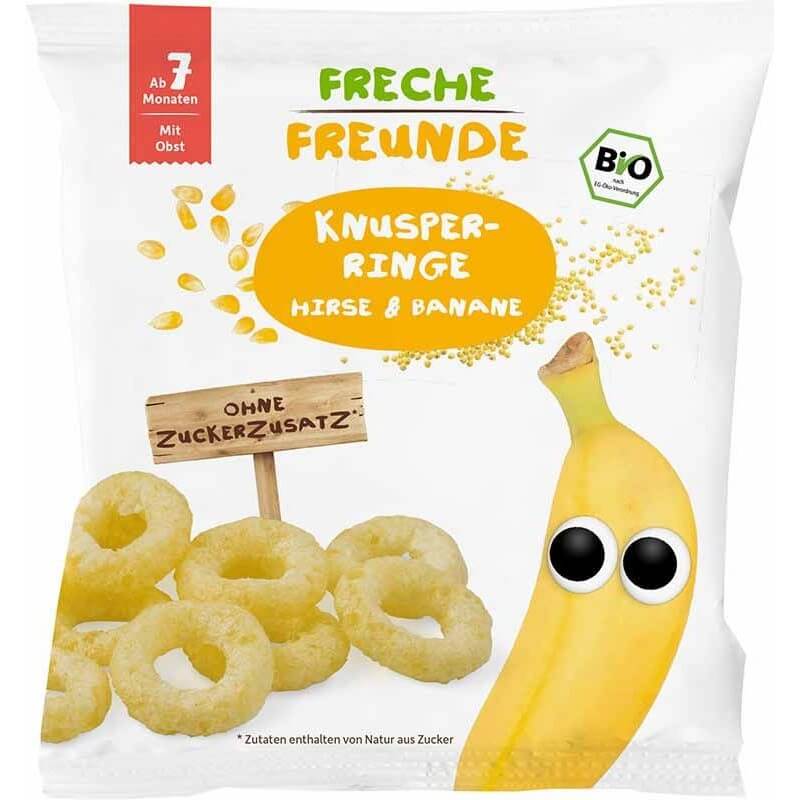 FRECHE FREUNDE Knusper-Ringe Hirse & Banane (20g)