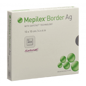 Mepilex Border Ag Foam Dressing 10x10cm (5 pcs)