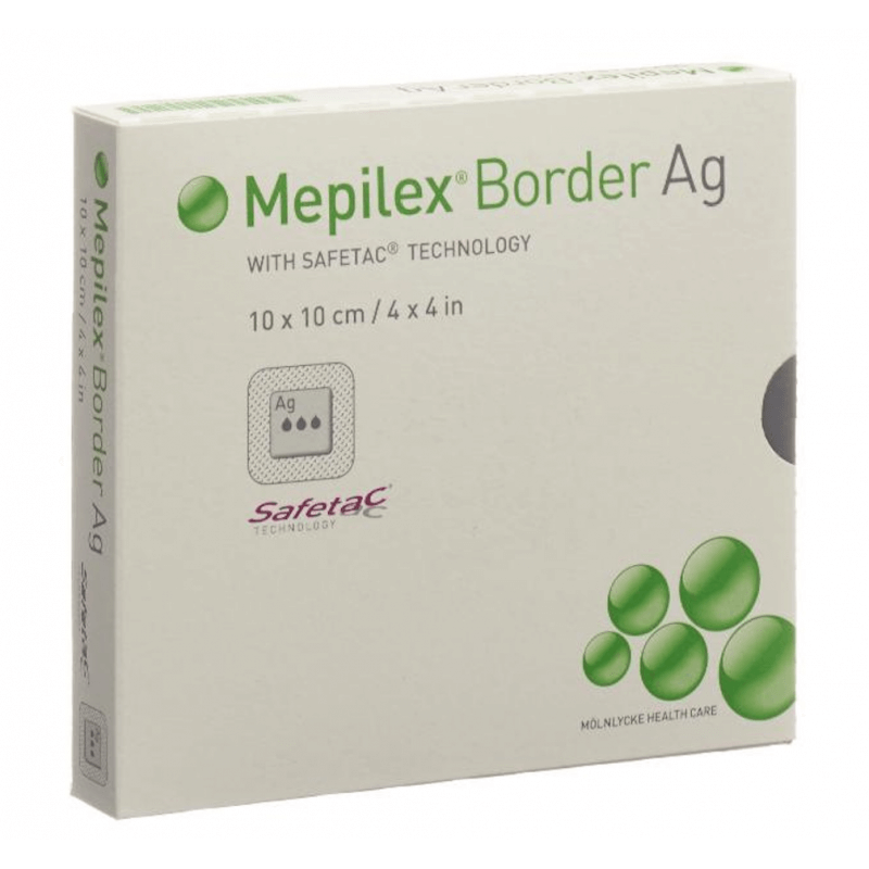 Mepilex Border Ag Schaumverband 10x10cm (5 Stk)