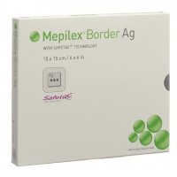 Mepilex Border Ag Foam Dressing 15x15cm (5 pezzi)