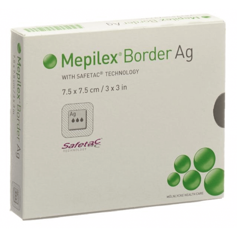 Mepilex Border Ag Foam Dressing 7.5x7.5cm (5 pz)