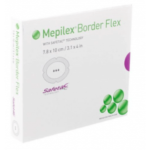 Mepilex Border Flex Oval Schaumverband 7.8x10cm (5 Stk)