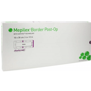Mepilex Border Post-Op Pansement complet 10x30cm (10 pcs)