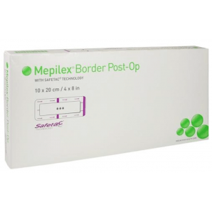 Mepilex Border Post-Op Medicazione completa 10x25cm (10 pezzi)