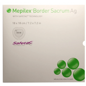 Mepilex Border Sacrum Ag Foam Dressing 18x18cm (5 pezzi)
