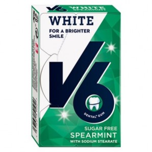 V6 White Kaugummi Spearmint (Box)
