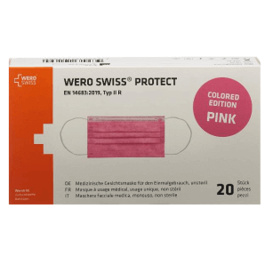 WERO SWISS Protect Maske Typ IIR pink (20 Stk)