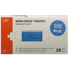WERO SWISS Protect Maske Typ IIR blau (20 Stk)