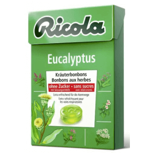 Ricola Eucalyptus herb drops without sugar (50g)