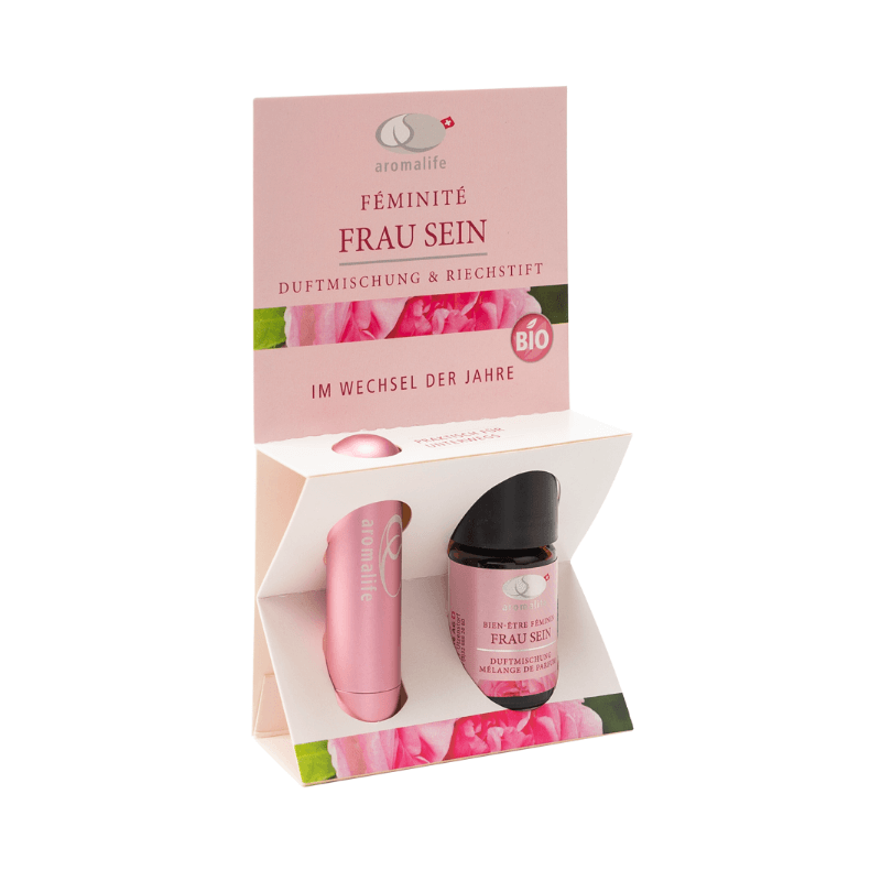 Aromalife Frau Sein Duftmischung mit Riechstift Alu pink