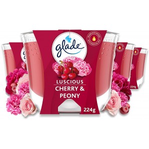 Glade Cherry & Peony Long-lasting Scented Candle (224g)