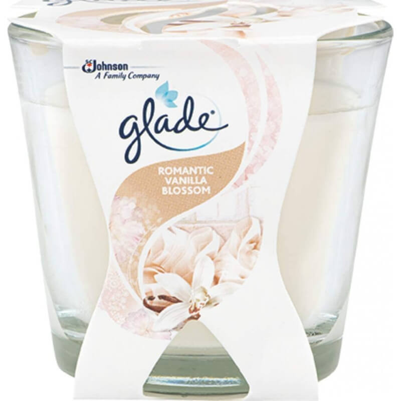 Glade Candela profumata Décor Romantic Vanilla Blossom (70g)
