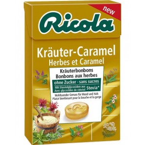 Ricola Kräuter-Caramel ohne Zucker mit Stevia (50g)