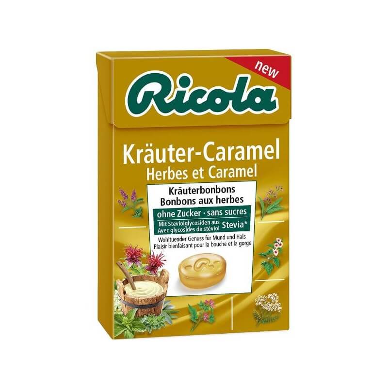 Ricola Kräuter-Caramel ohne Zucker mit Stevia (50g)