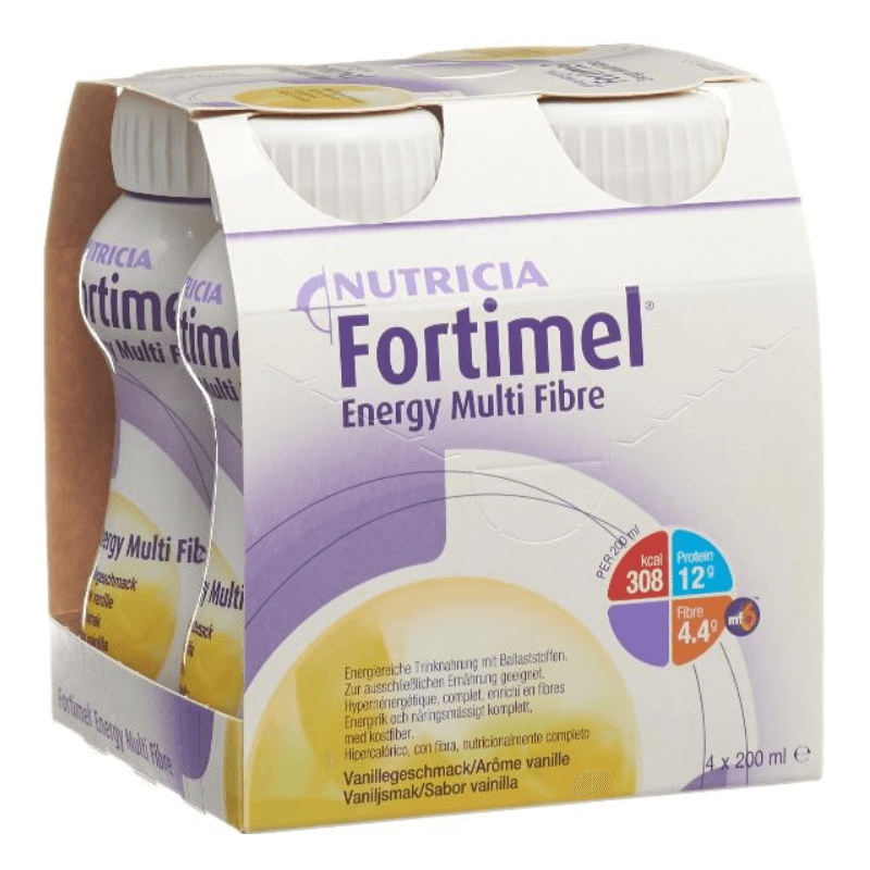 Fortimel Energy Multi Fibre Vanille (4x200ml)