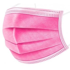 MKW medizinischer Einweg-Mundschutz pink Typ IIR (50 Stk)