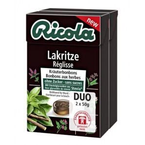 Ricola Lakritze Bonbons mit Stevia Duo (2x50g)