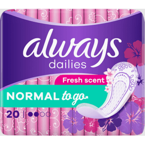 always Dailies Normal To Go Fresh panty liners (20 pcs)