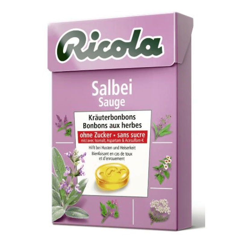 Ricola Salbei Bonbons ohne Zucker Box (50g)