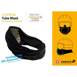 LIVIPRO Tube Mask schwarz (Grösse S)