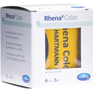 Rhena Color Elastische Binden 6cmx5m gelb (1 Stk)