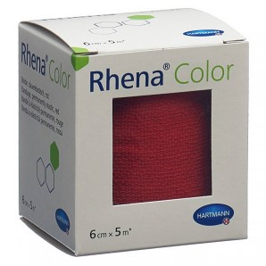Rhena Color Elastische Binden 6cmx5m rot (1 Stk)