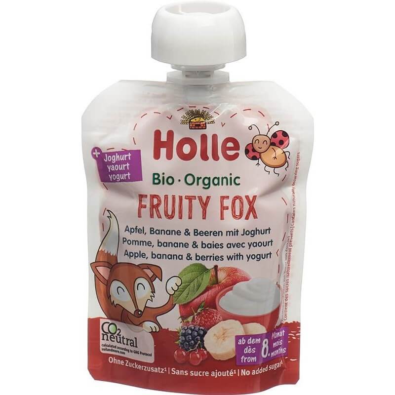 Holle Fruity Fox Apfel Banane & Beeren Joghurt (85g)