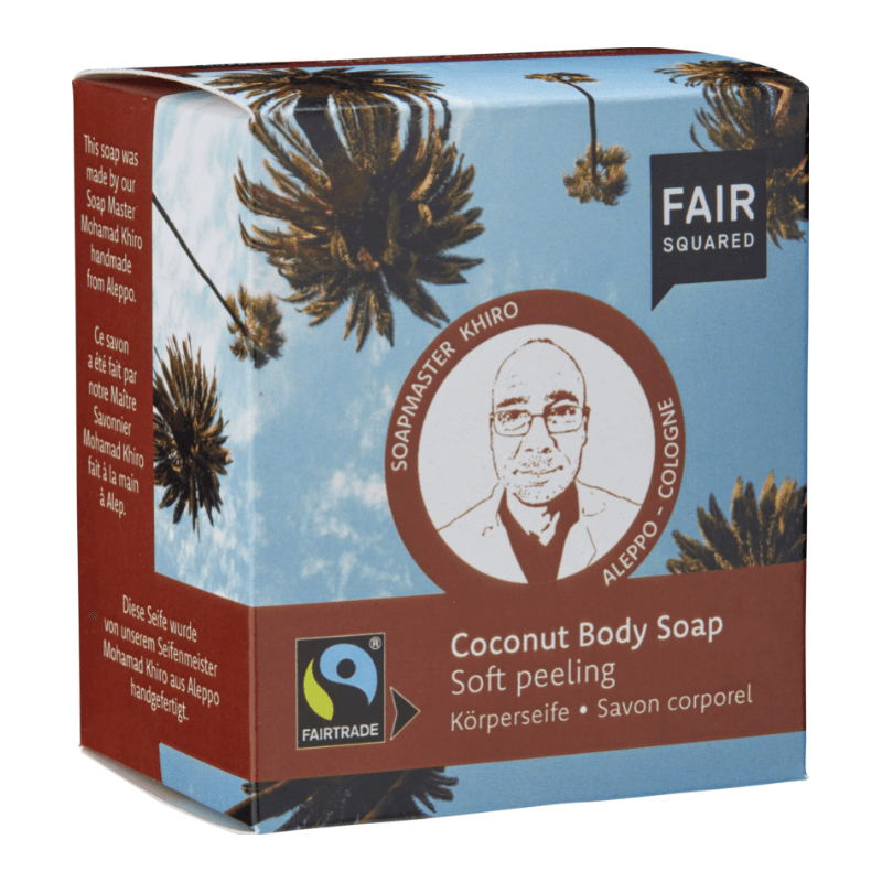 FAIR SQUARED Coconut Body Soap Soft peeling (2x80g)