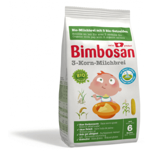 Bimbosan Organic 3-grain milk porridge bag (280g)