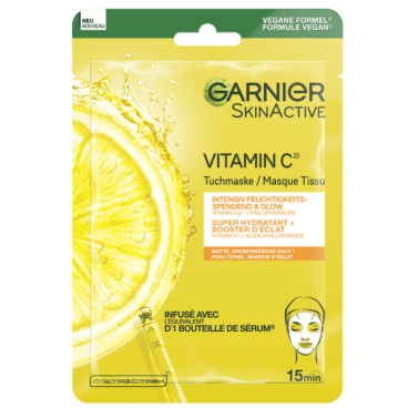 Garnier SkinActive Vitamin C Intensiv feuchtigkeitsspendende & Glow  Tuchmaske (28g) kaufen | Kanela