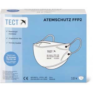 TECT Atemschutzmaske FFP2 faltbar comfort (10 Stk)