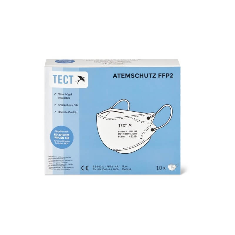 TECT Atemschutzmaske FFP2 faltbar comfort (10 Stk)